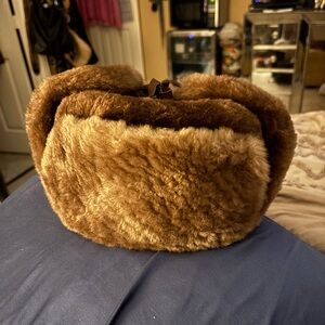 RUSSIAN Beaver  Fur Ushanka Trapper Hat “Rot Front” 1980 size Medium
